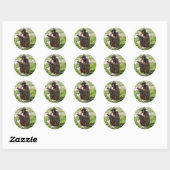 STICKER ROND CHIMPANZÉ (Feuille)