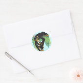 Sticker Rond chimpanzé avec bébé (Enveloppe)