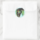 Sticker Rond chimpanzé avec bébé (Sac)