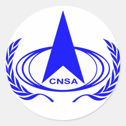 Sticker Rond China National Space Administration - CNSA (Devant)