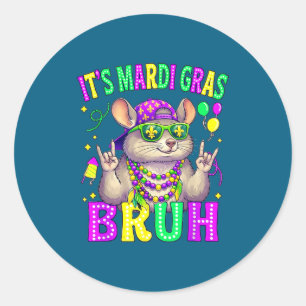 Sticker Rond Chinchilla bruh mardi gras garçons filles enfants