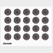 Sticker Rond Chine Horoscope Zodiac Wheel Sitckers (Feuille)