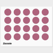 Sticker Rond Chine Rose couleur solide (Feuille)