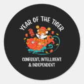 Sticker Rond Chinese New Year Of The Tiger 2022 (Devant)
