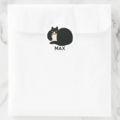 Sticker Rond Chinois personnalisé dynastie Qing Manchu noir Cha (Sac)