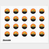Sticker Rond Chinois Shar-Pei (Feuille)