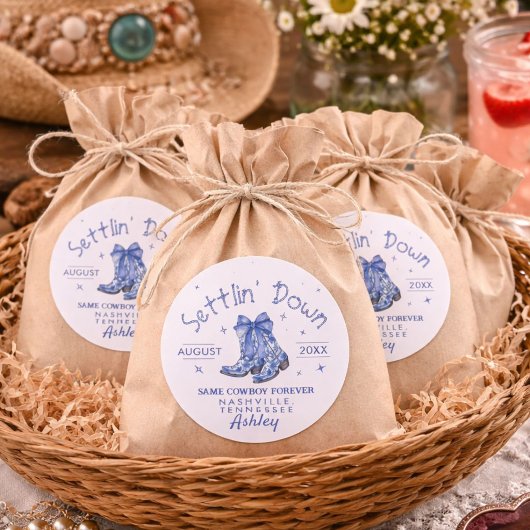 Sticker Rond Chinoiserie Fête de Fiançailles de Fille