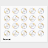 Sticker Rond Chinoiserie Lemon Tea Bridal Showeuse Invitation (Feuille)