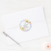 Sticker Rond Chinoiserie Lemon Tea Bridal Showeuse Invitation (Enveloppe)
