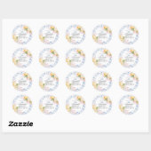 Sticker Rond Chinoiserie Lemon Thé Anniversaire Invitation (Feuille)