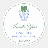 Sticker Rond Chinoiserie Noël Merci Favoriser (Devant)