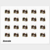 Sticker Rond Chiot (Feuille)