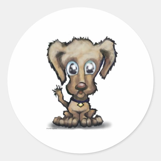 Sticker Rond Chiot (Devant)