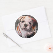 Sticker Rond Chiot (Enveloppe)
