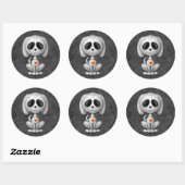 Sticker Rond Chiot à sucre Zombie gris (Feuille)