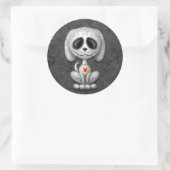 Sticker Rond Chiot à sucre Zombie gris (Sac)