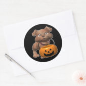 Sticker Rond Chiot adorable (Enveloppe)