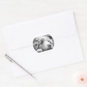 Sticker Rond chiot australien (Enveloppe)