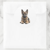 Sticker Rond Chiot berger allemand (Sac)