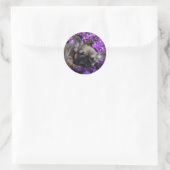 Sticker Rond Chiot Bouledogue Français (Sac)