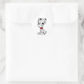 Sticker Rond Chiot dalmate (Sac)