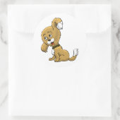 Sticker Rond Chiot de dessin (Sac)