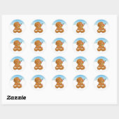 Sticker Rond Chiot en pain d'épices (Feuille)