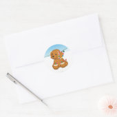 Sticker Rond Chiot en pain d'épices (Enveloppe)