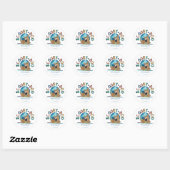Sticker Rond Chiot Scooby-Doo "One Super Pup" (Feuille)