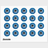 Sticker Rond Chiot triste (Feuille)