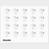 Sticker Rond Chiots Cavapoo marron Bienvenue Mariage Chien (Feuille)