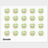 Sticker Rond Chiots de Pâques (Feuille)