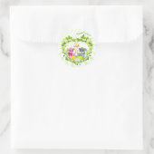 Sticker Rond Chiots de Pâques (Sac)