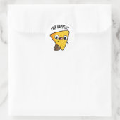 Sticker Rond Chip Arrive Funny Poop Pun (Sac)
