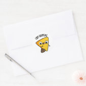 Sticker Rond Chip Arrive Funny Poop Pun (Enveloppe)