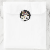 Sticker Rond Chip Black Poker Affiche de bienvenue (Sac)