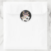 Sticker Rond Chip Black Poker Affiche de bienvenue (Sac)