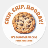 Sticker Rond Chip, Chip, Hourra ! Biscuit au chocolat  (Devant)