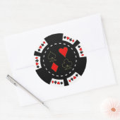 Sticker Rond Chip de poker pour cartes (Enveloppe)
