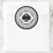 Sticker Rond Chip de Poker Spade (Sac)