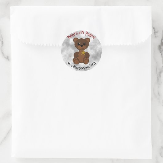 Sticker Rond Chip the Bear (Sac)