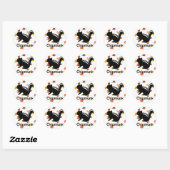 Sticker Rond Chipmunk illustration (12) Black (Feuille)