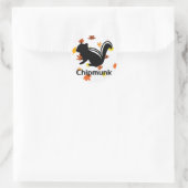 Sticker Rond Chipmunk illustration (12) Black (Sac)