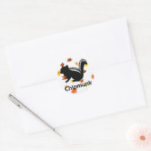 Sticker Rond Chipmunk illustration (12) Black (Enveloppe)