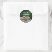 Sticker Rond Chipmunk On Log (Sac)