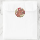 Sticker Rond Chipmunks de vacances (Sac)