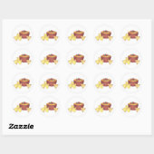 Sticker Rond Chips Chili Con Queso Blanco Nachos Fromage Dip (Feuille)