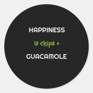 Sticker Rond Chips Et Guac I Drôle Tortillas & Fajitas Taco