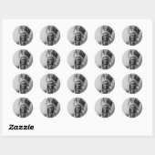 Sticker Rond Chiricahua Apache Geronimo Goyathlay Goyahkla (Feuille)