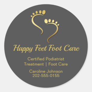 Sticker Rond Chiropodiste podiatre Pedicure Foot Care Business